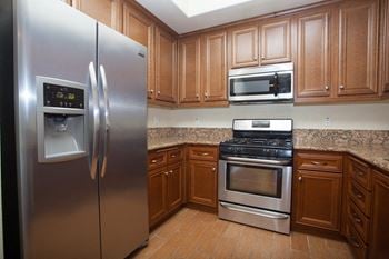 Stainless steel appliances at the verandas
